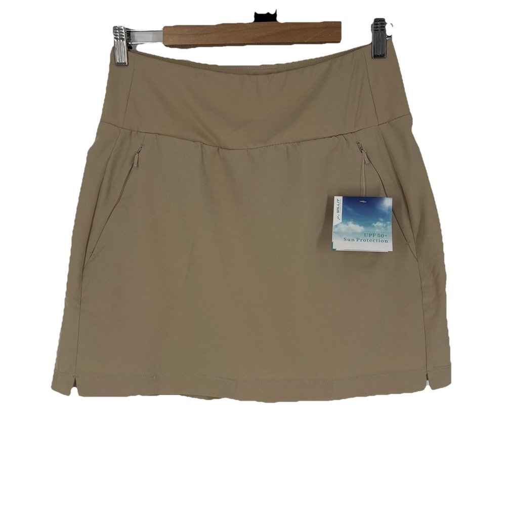 Willit Skort Womens 10‎ Tan UPF 50 Sun Protection Athletic Golf Hiking Pockets